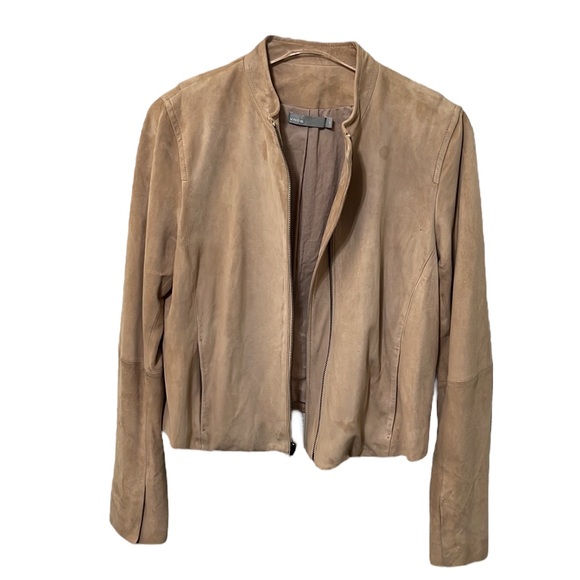 Vince Lambskin Leather Jacket Size 10 - Picture 1 of 7